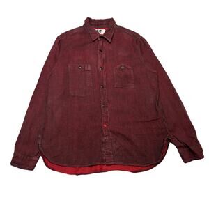Engineered Garments Work Shirt Shirt Men's XL Red Denim Long Sleeve Made in USA